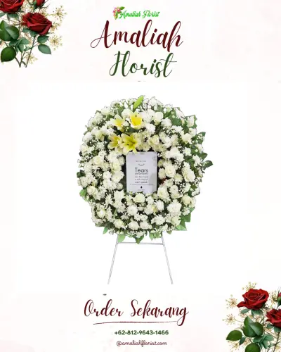 Krans Bunga Duka Cita di Rembul